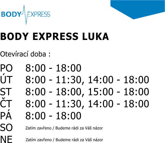 Bodyexpress-luka, Za 20 minut procvičíte na Lukách v Praze 13 celé tělo. Bodyexpresluka